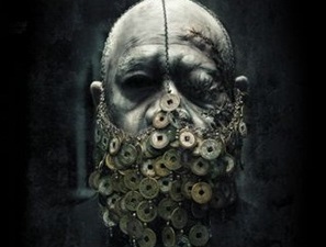 Rigor Mortis screenshot: a creepy face hung with coins