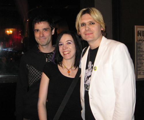 amber and johnny with nicky wire of manic street preachers